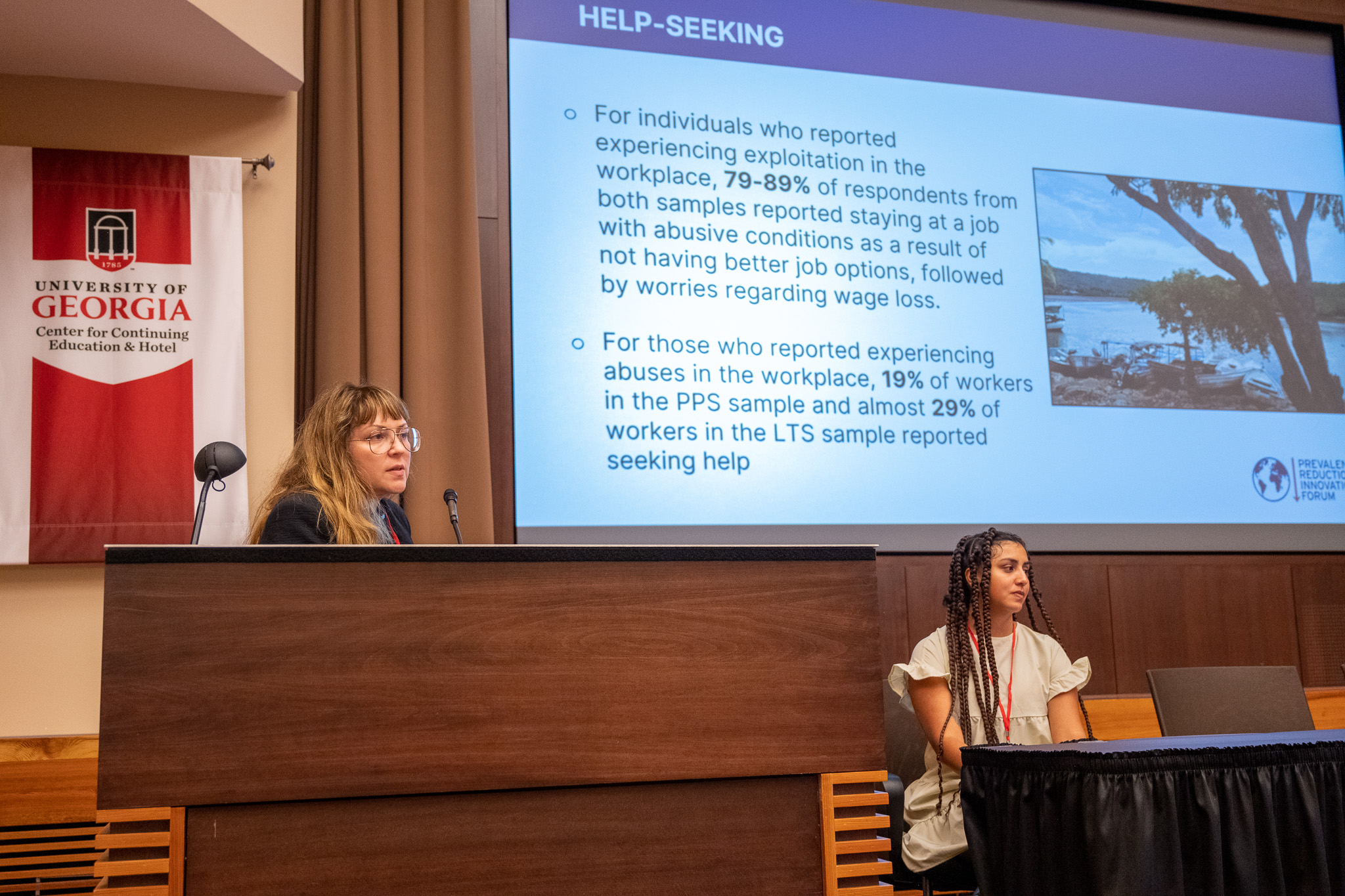 Meredith Dank of New York University and Alina Cedeño of the International Organization for Migration